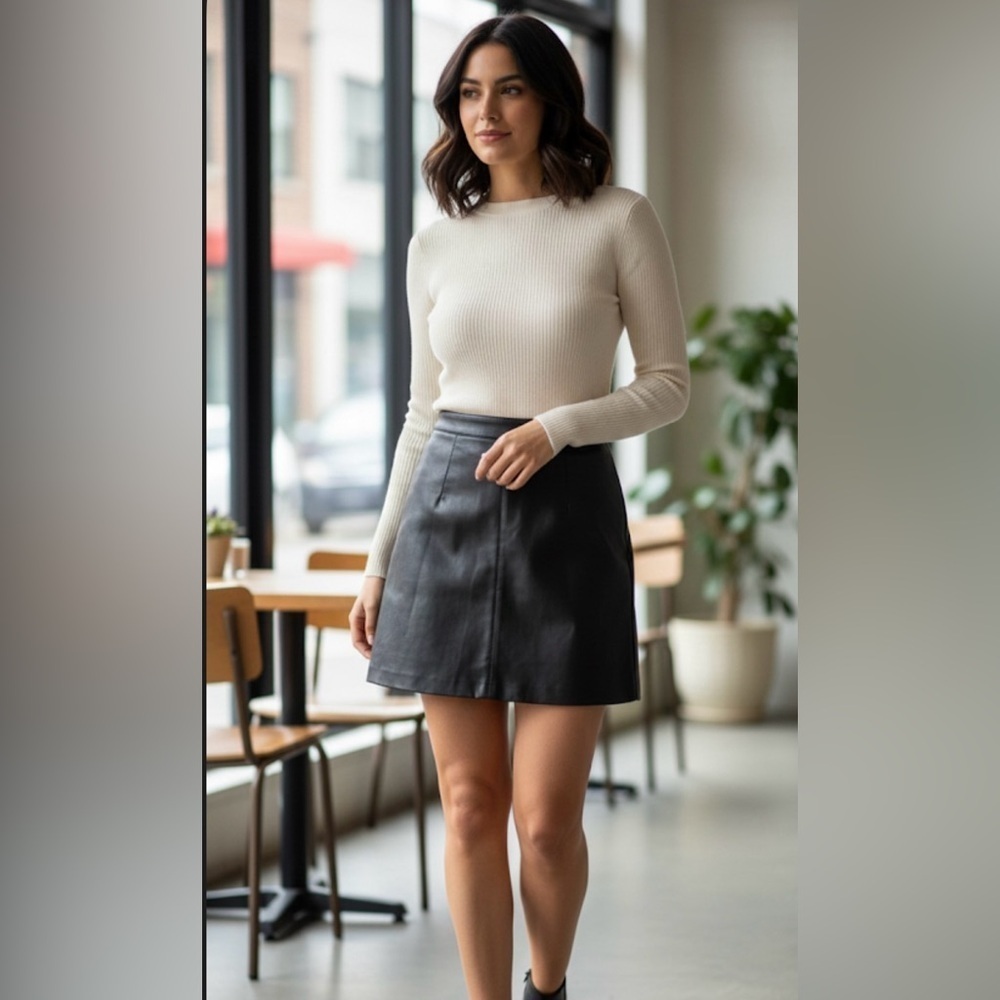 Altar'd State Black A-Line Mini Skirt Night Out